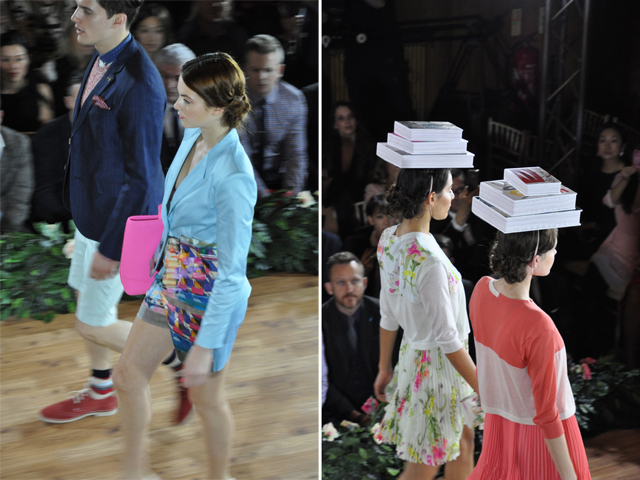 Ted Baker's Prop-a-fash-uhn SS13 runway show
