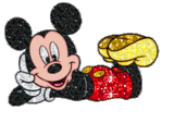 Alfabeto tintineante de Mickey Mouse recostado IMAGEN. 