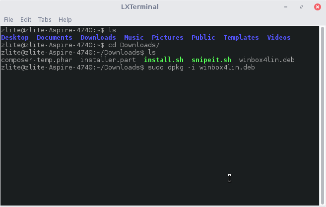 Winbox Ubuntu. Deb based Linux.