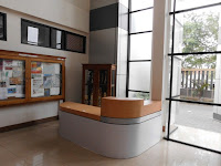 Meja CS & Background - Furniture Kantor Semarang