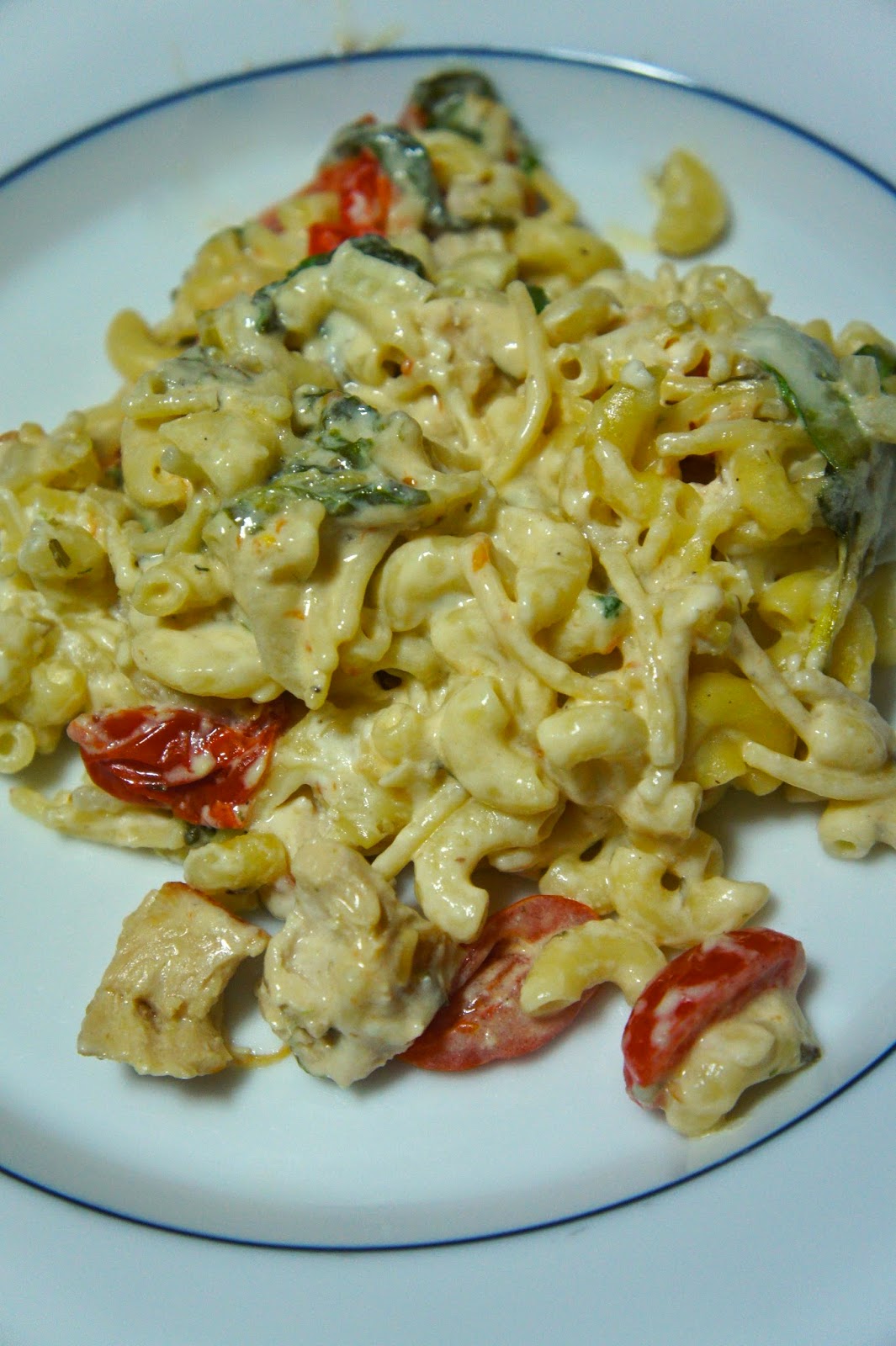 Savory Sweet and Satisfying Chicken and Spinach Pasta Bake