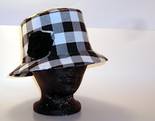 black and white gingham bucket