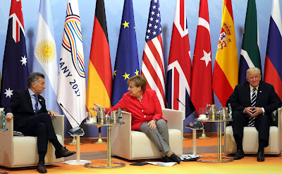 Informal meeting of the G20 Leaders. Angela Merkel. Donald J. Trump.