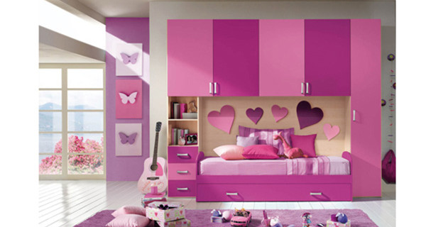 Dormitorio color rosa para niña - Colores en Casa