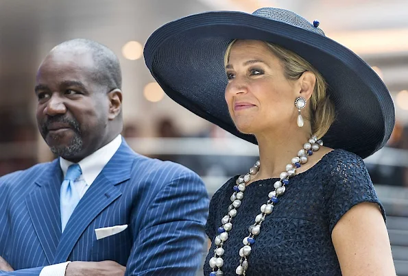 Dutch Queen Maxima baptizes the cruise ship MS Koningsdam at the harbour of Rotterdam