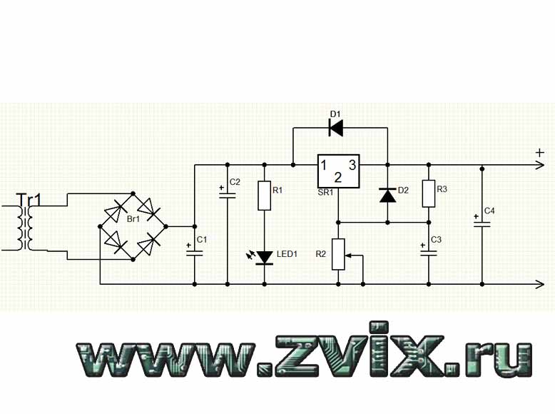 блок питания lm317 с защитой