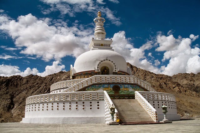 Shanti Stupa in Leh is one of the most major attractions of Ladakh