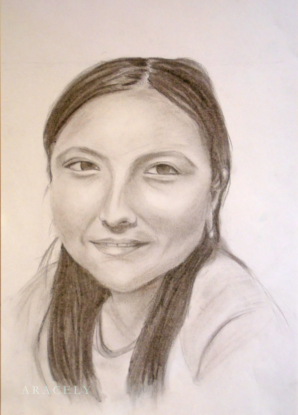 rostros femeninos carbon