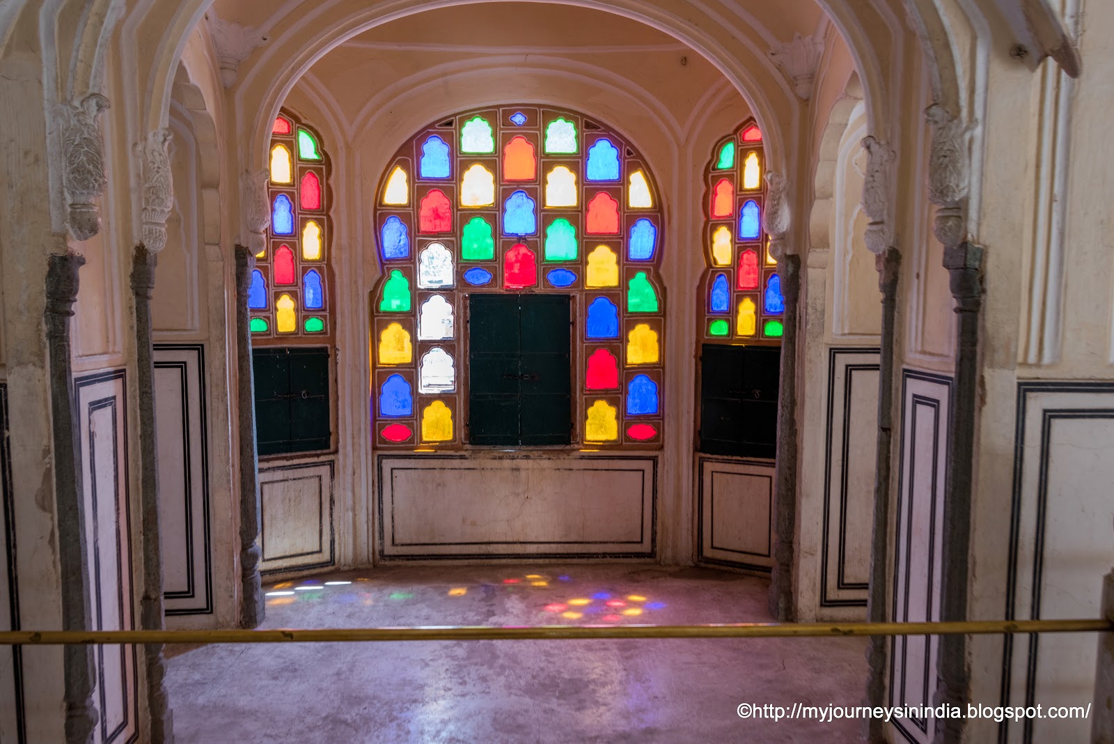 Hawa Mahal Colorful Windows Jaipur