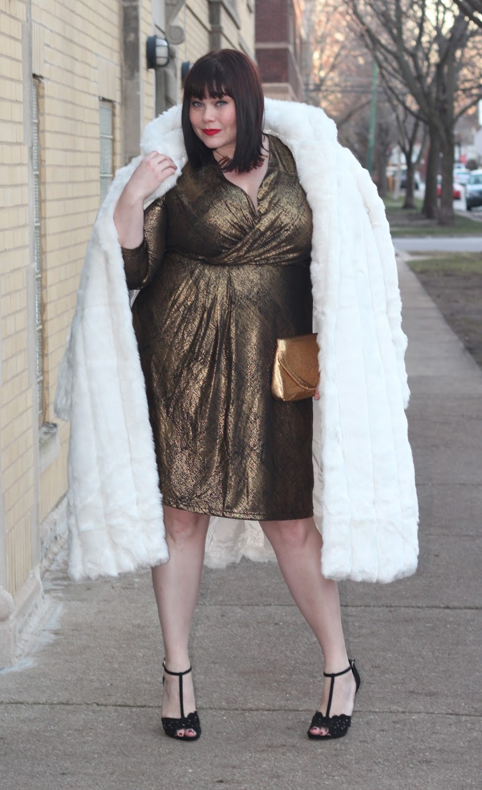 Glam in Gold and Fur plus a GIVEAWAY | Style Plus Curves