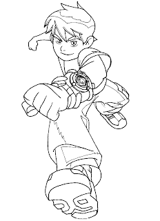 coloring page ben 10