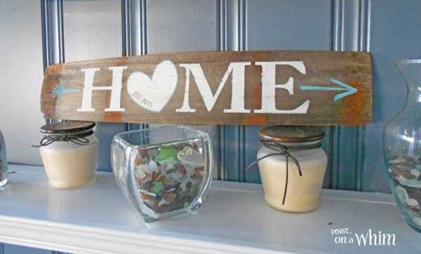 Home Sign from a Repurposed Wine Barrel | Denise on a Whim