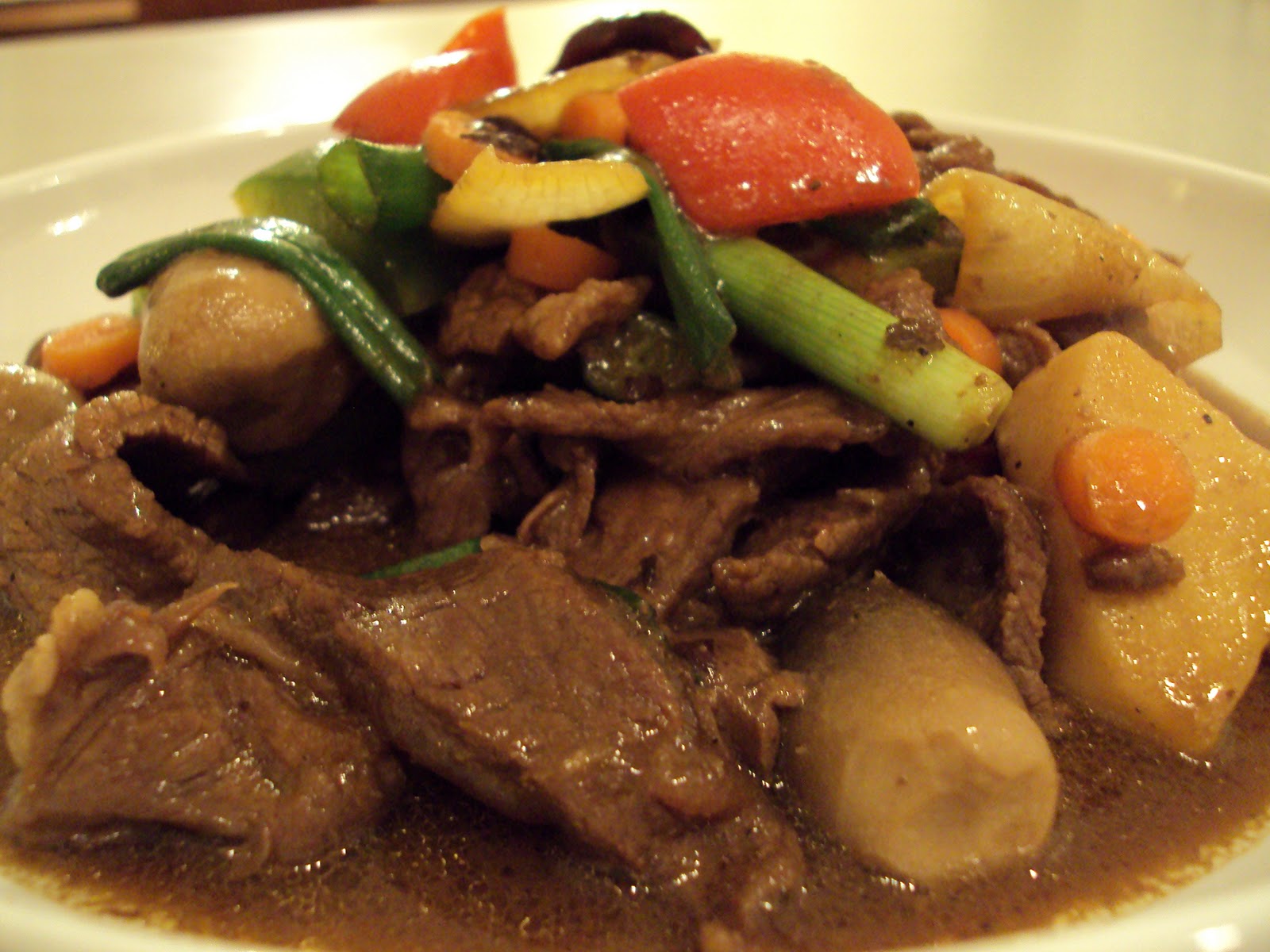 StirFry SIRLOIN STEAK with BAMBOO SHOOTS n STRAW MUSHROOM