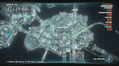Batman Arkham Knight, Campaign For Disarmament, Miagani Island, Bomb Locations map