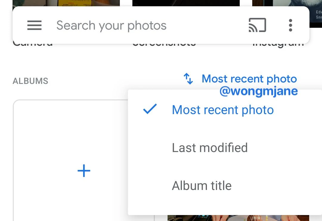 Good News! Google Photos is testing album sorting