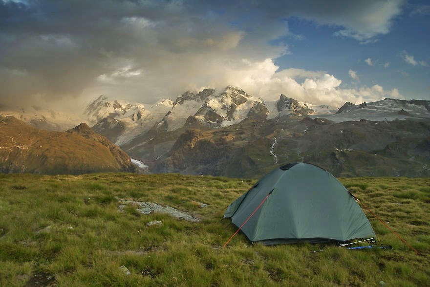 Monte Rosa, 2,600m Valais Alps, Switzerland - I Am A Mountain Photographer And I Spent 6 Years Photographing My Tent In The Mountains