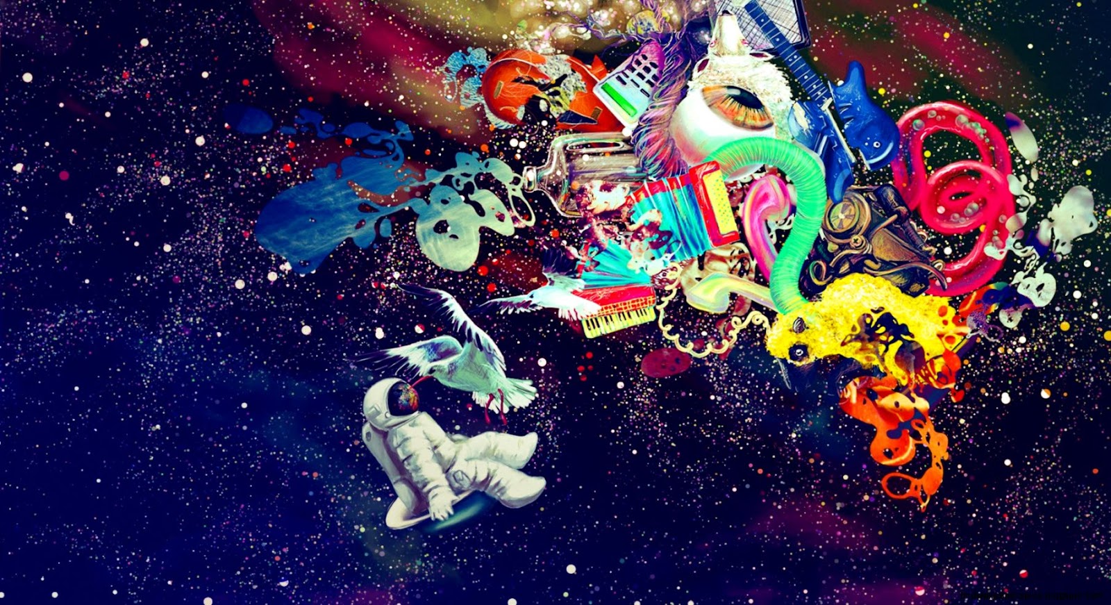 Colorful Trippy Space Wallpaper