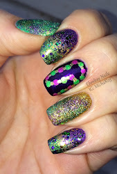 Mardi Gras Nail Art