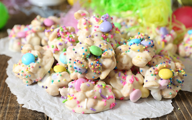 White Chocolate Easter Crockpot Candy Clusters