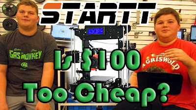 Is 100 Too Cheap For A 3d Printer Startt Review And Young Maker Interview Video 3d Printing Professor