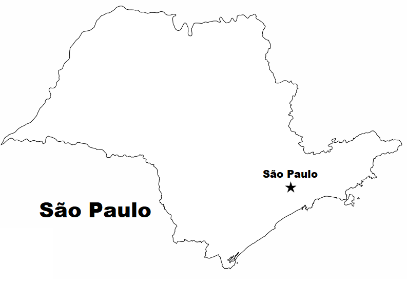 Blog de Geografia Mapa de São Paulo para Imprimir e Colorir Blog de Geografia Mapa de São Paulo para Imprimir e Colorir