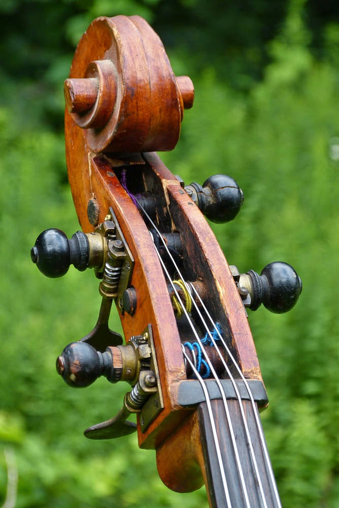 c.1900 German/Czech? Carved 1/2 Double Bass