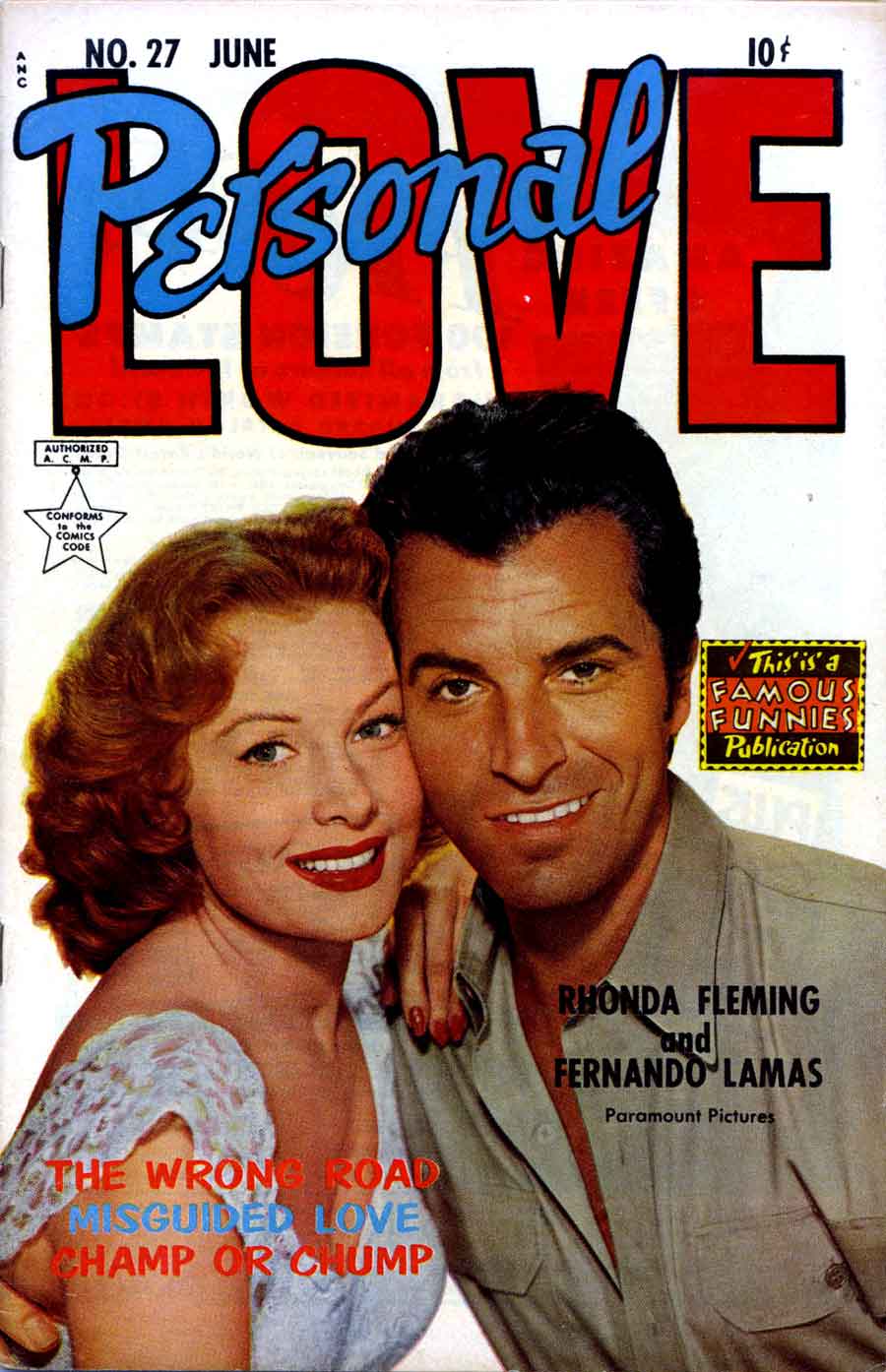 Personal Love v1 #27 Lorenzo Lamas romance comic book photo cover