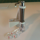 How to attach a free motion quilting foot onto the Pfaff Ambition 1.0?