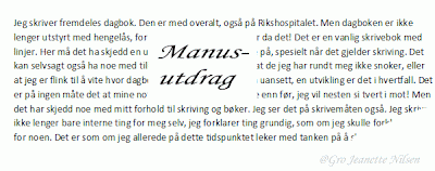 Manusutdrag om dagbokskriving, Gro Jeanette Nilsen.