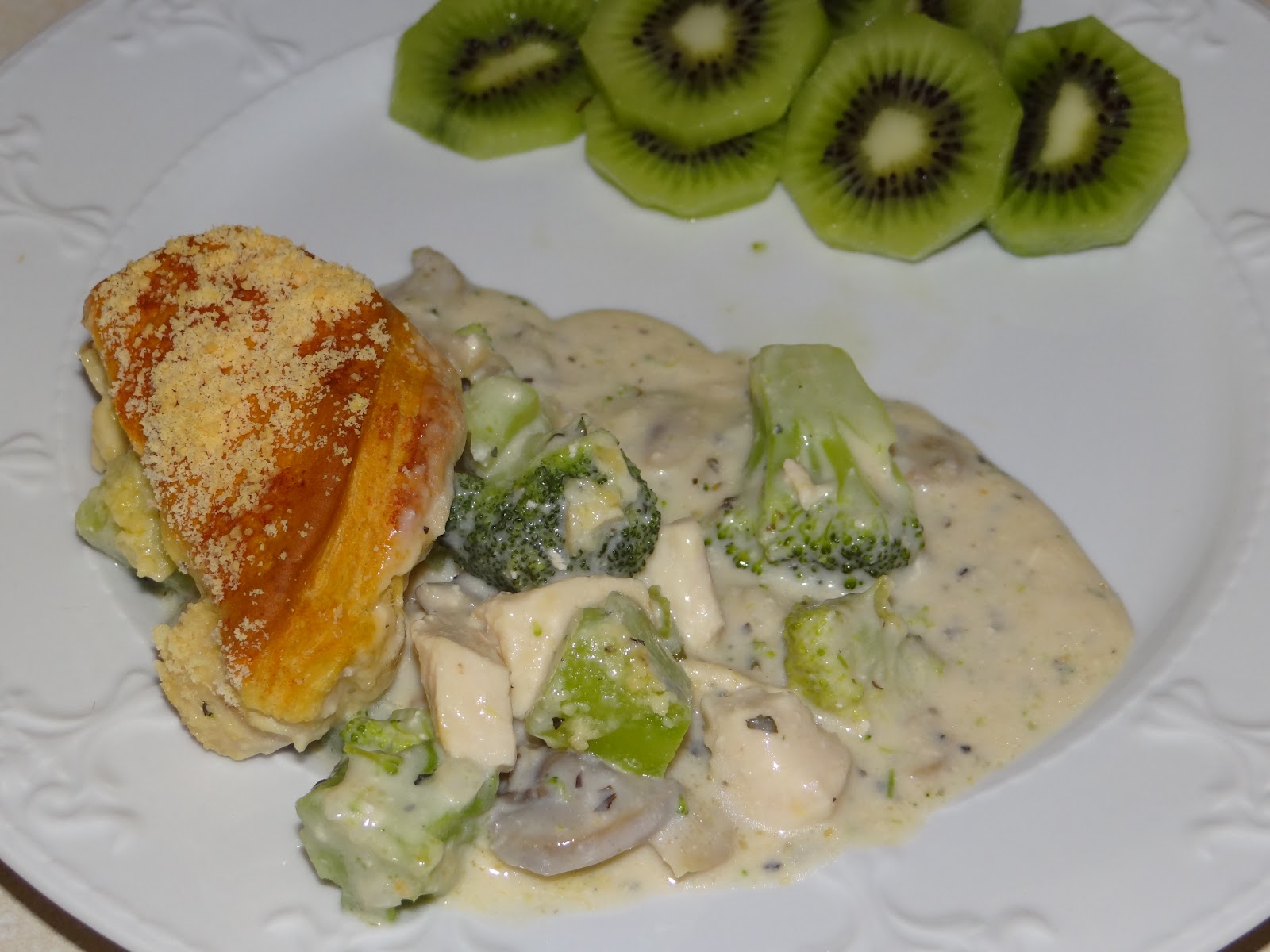 Tricks.Treats.Yummy Eats Chicken Alfredo Biscuit Casserole