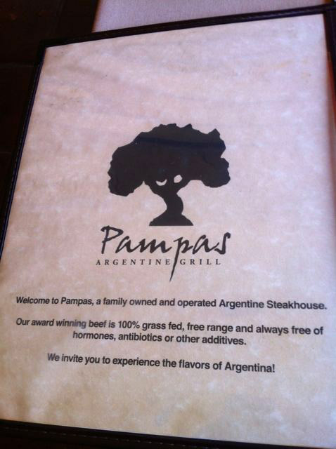 The Radiused Corner Menu Vault: Pampas Argentine Grill