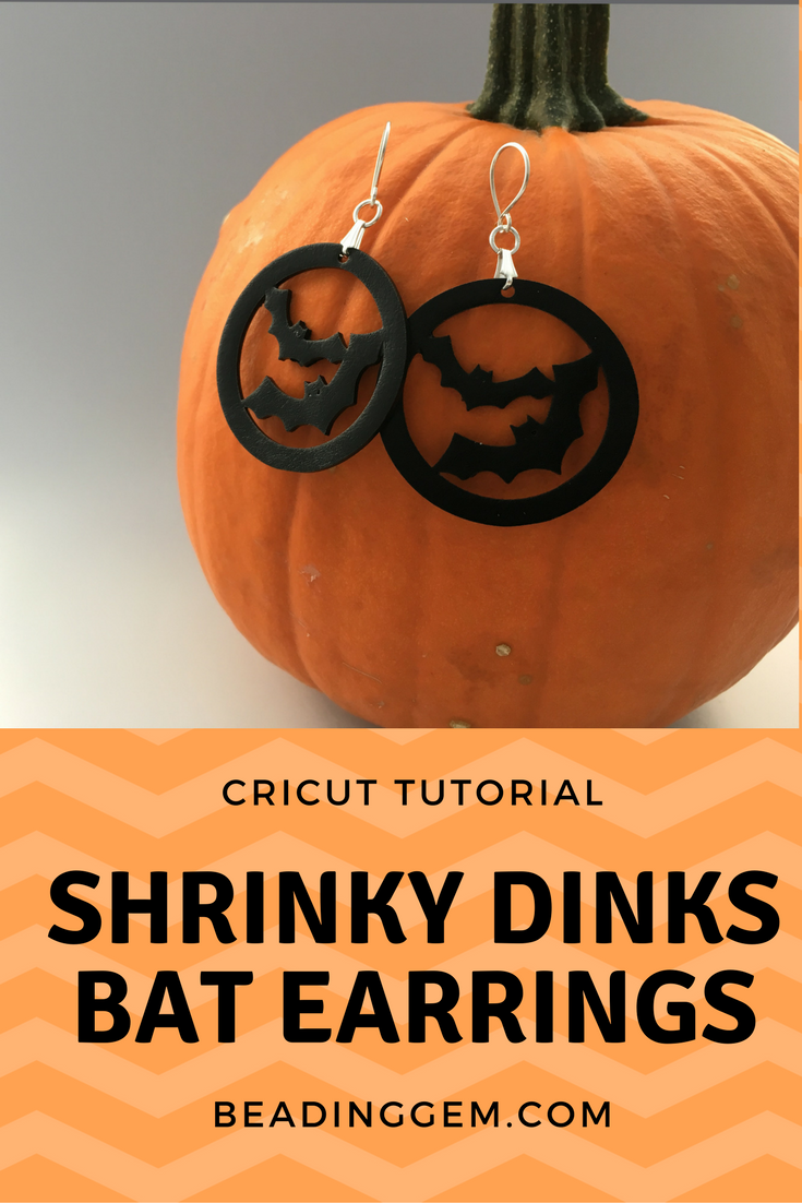 How to Make Shrinky Dinks Bat Earrings Cricut Tutorial The Beading