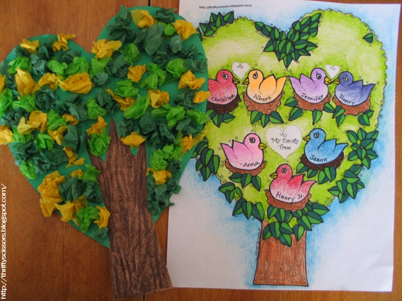 A Family Tree Craft for Grandparent's Day | Thrifty Scissors