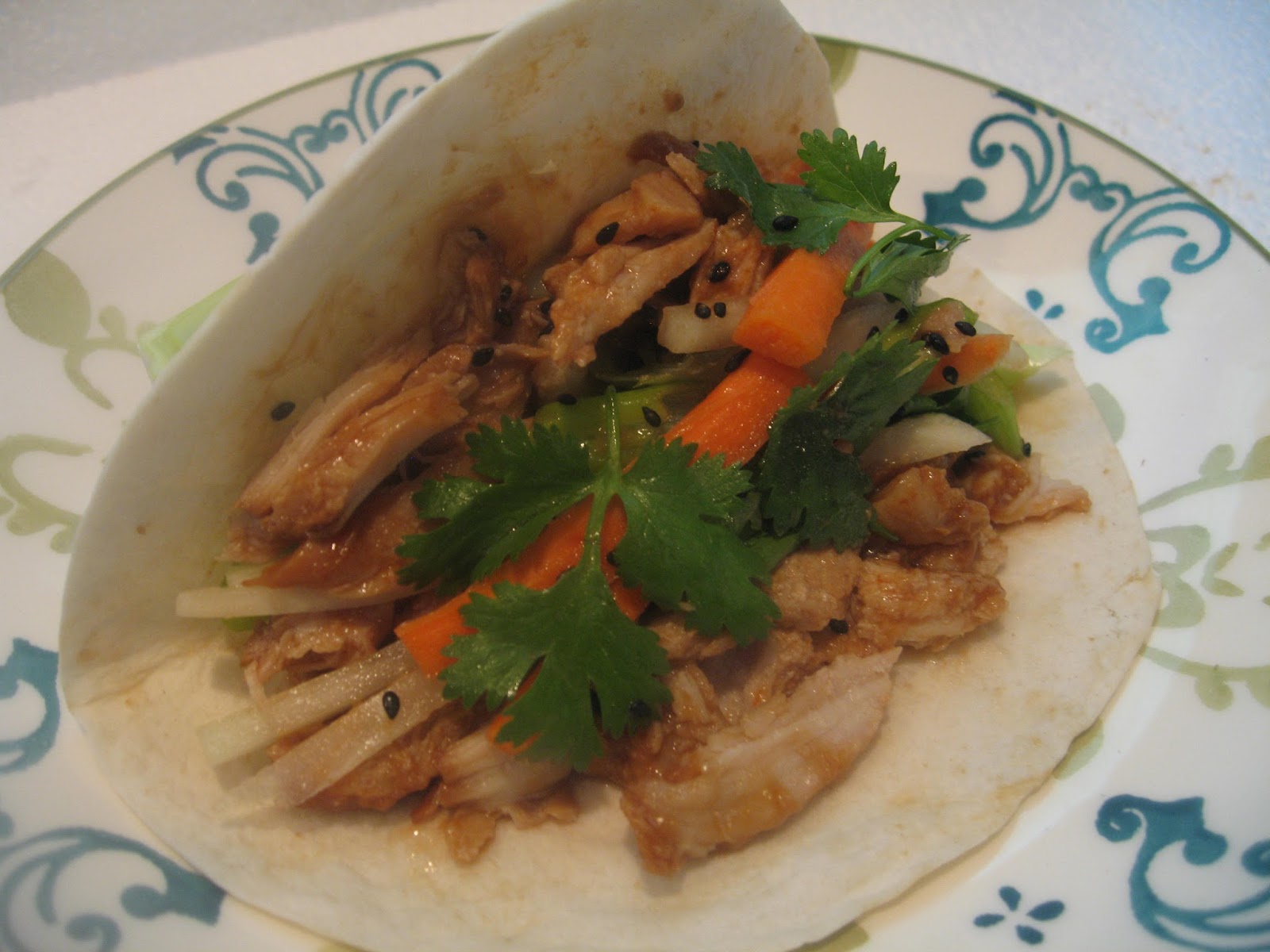 Lulu Cooks and Tells Slow Cooker Chicken Banh Mi Tacos