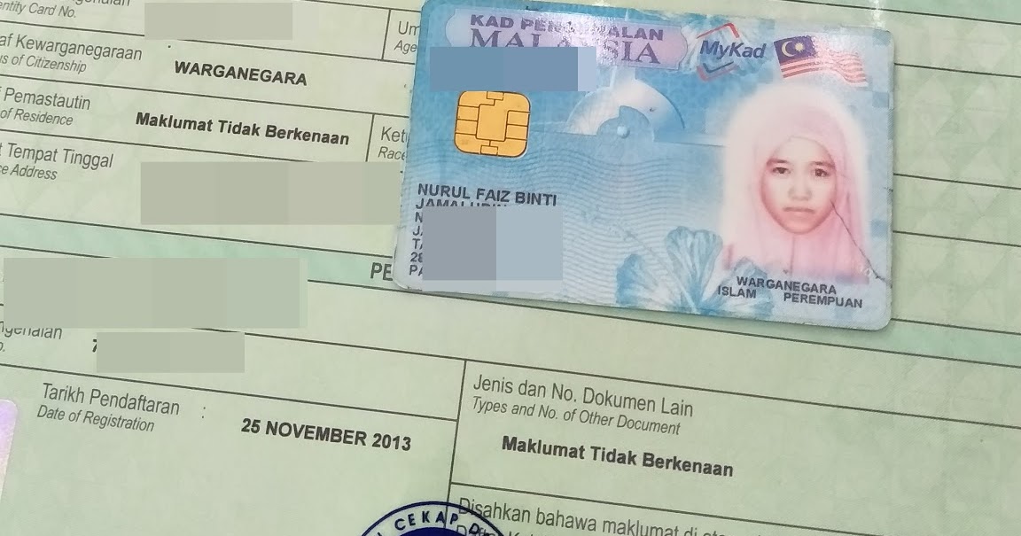 Ding Dang Tukar Kad Pengenalan Baru dan Mykid Hannani