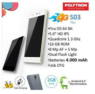Polytron Zap 6 503 Flaz Sudah Dengan Marshmallow Spek Dan Harga Zona Evercoss