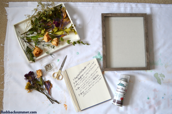 Flashback Summer: Dried Flower Shadow Box DIY tutorial