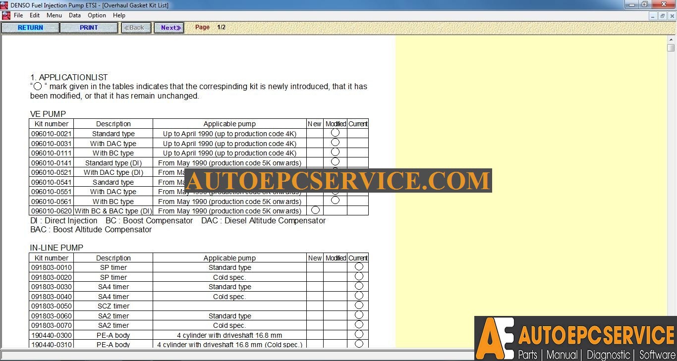 Autoepcservicecar DENSO Fuel Injection Pump ETSI 5.0 [02.2013] Full