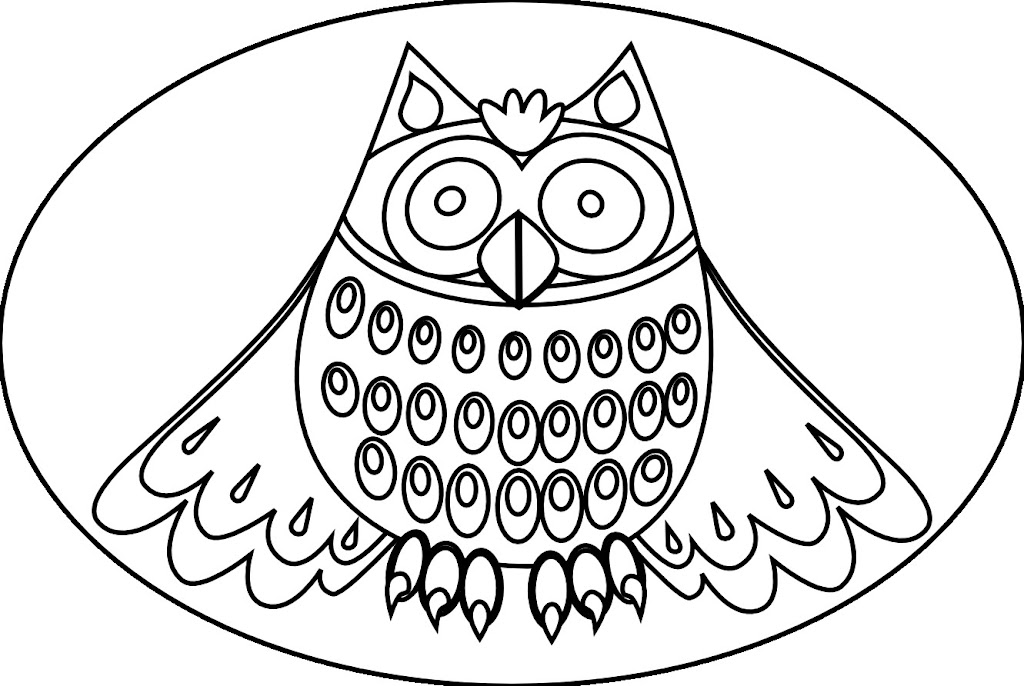 Free Girly Flowers Coloring Pages With Owl Coloring Pages.