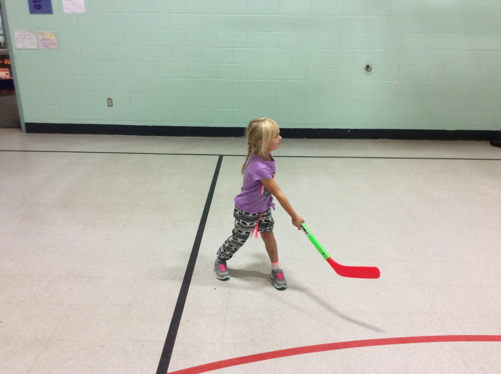 Mr. Godfrey's Blog Working on floor hockey and the forehand shot in PE