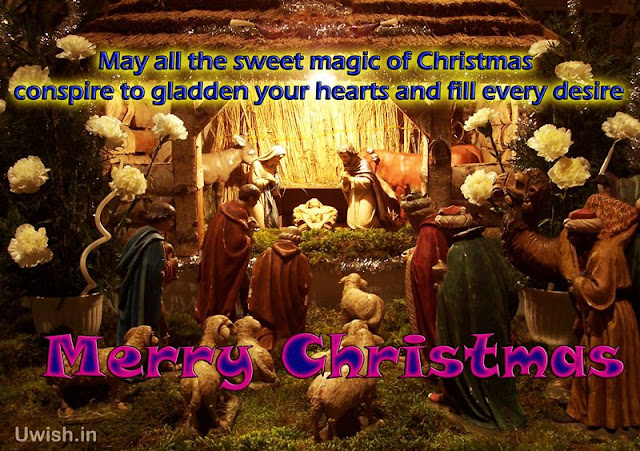 Merry Christmas wishes and greetings on Jesus Christ birth to earth.