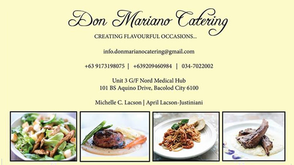 Don Mariano Catering - Bacolod wedding suppliers - wedding catering