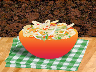 artistic rendering, Sauerkraut Confetti Salad