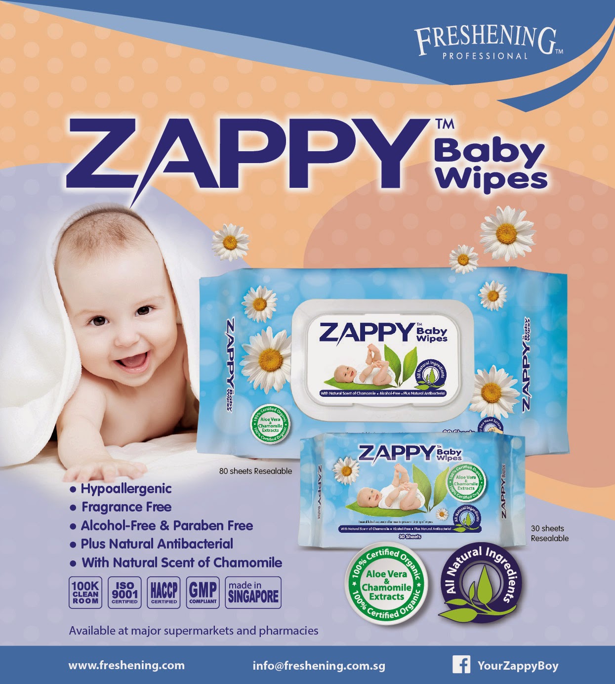 Sales & Marketing Activities in Singapore & Beyond Zappy Baby Wipes 80s