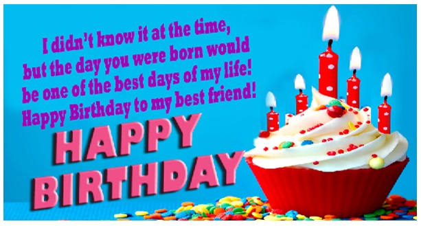 Friends birthday greeting card with picture