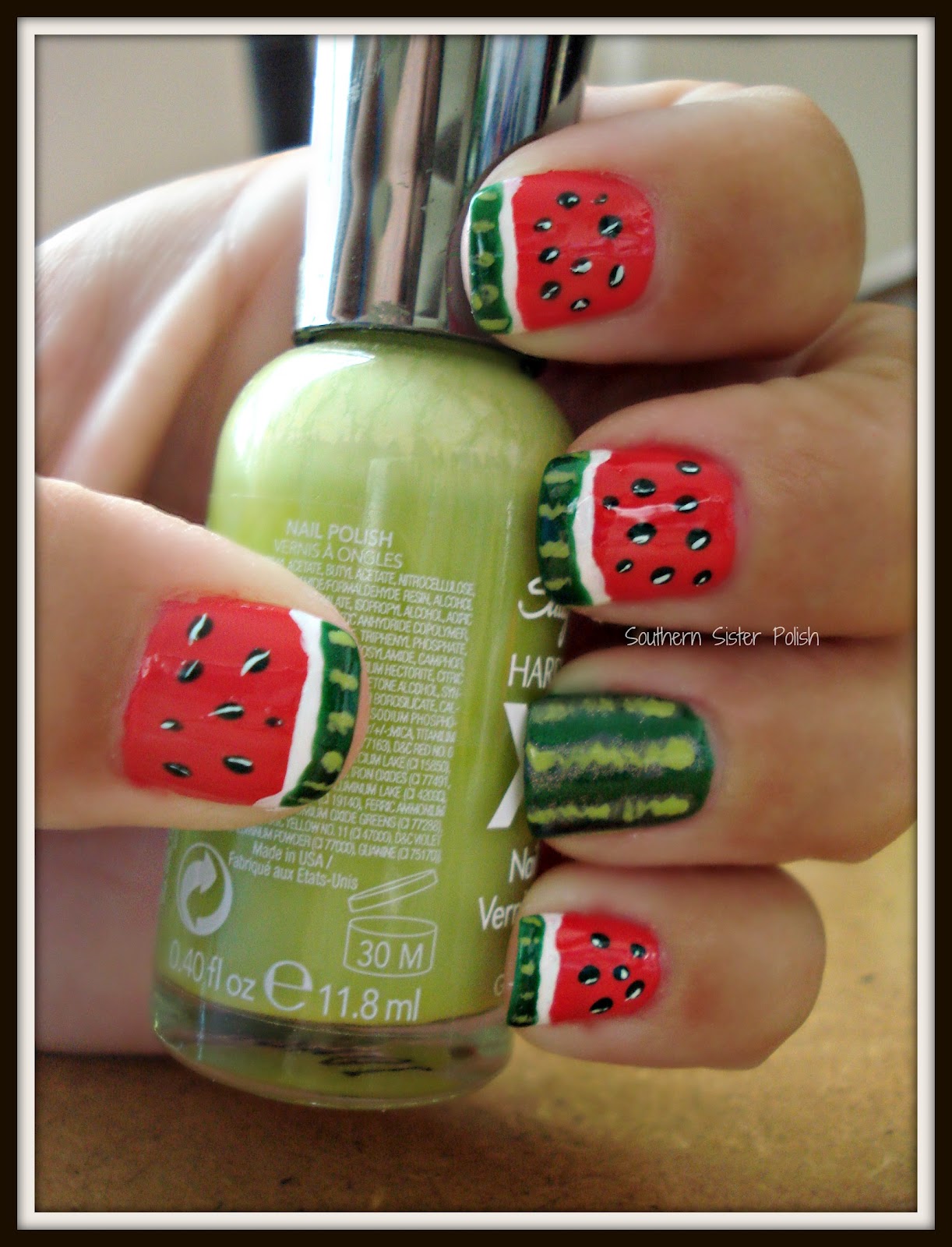 Southern Sister Polish: Nail Art Wednesday..Watermelon!