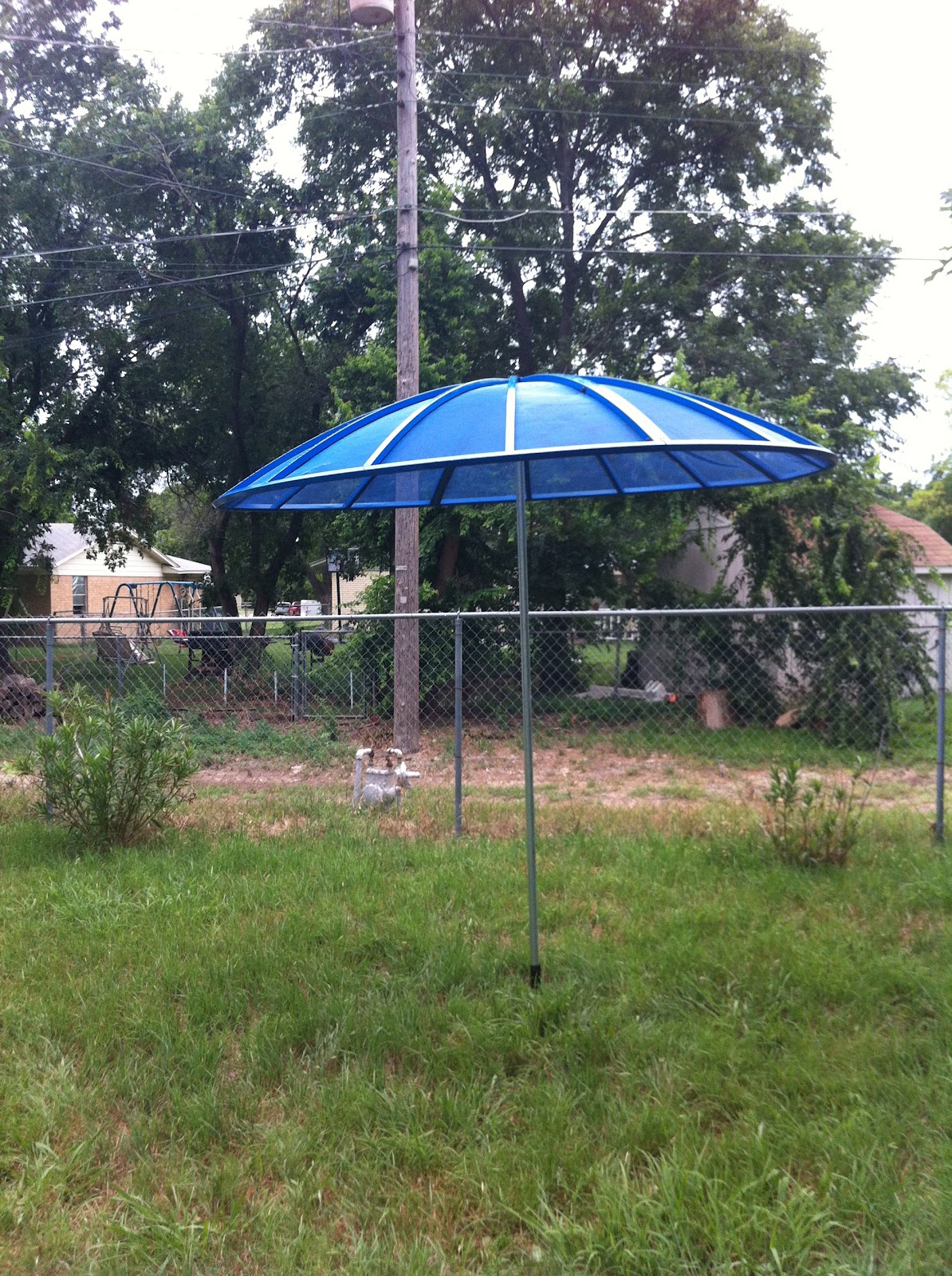 Handy Mandy's Project Emporium Satellite Dish Patio Umbrella