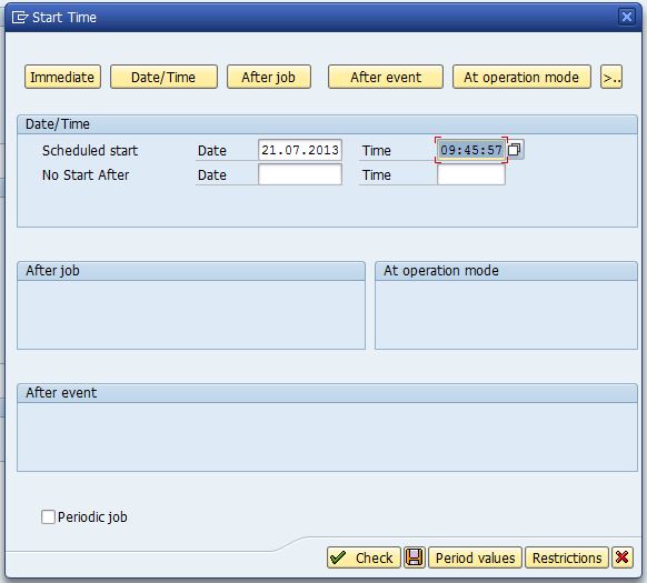SAP ABAP Tutorials ABAP Basics Functional Concepts Schedule a