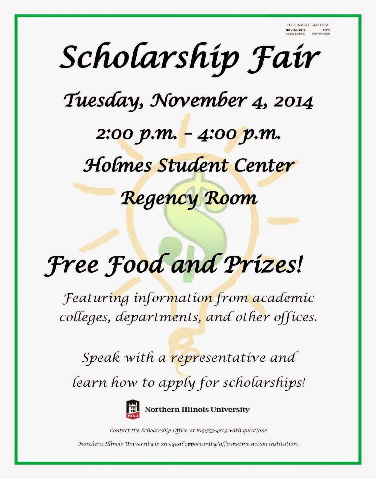 Environmental Studies Student News NIU Scholarship Fair