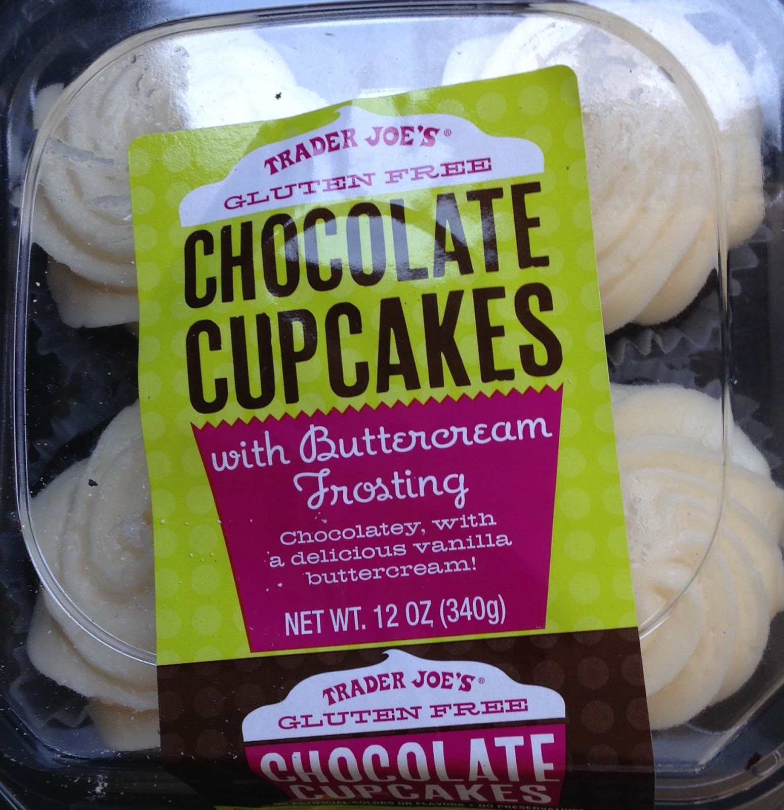 Sweet Sound Bites Trader Joe's Gluten Free Chocolate Cupcakes with